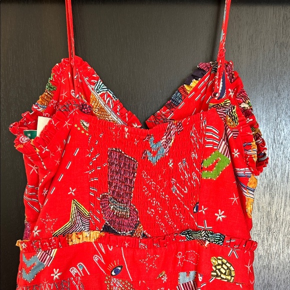 FARM Rio Colorful Red Jumpsuit - Picture 6 of 8